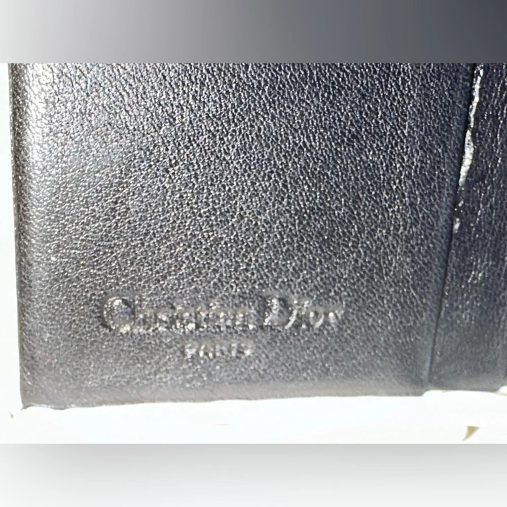 Christian Dior Blue Trotter 2 PVC Canvas And Leather Bifold Wallet